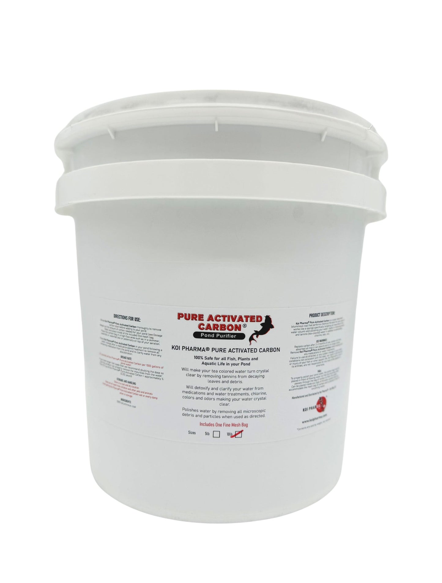 KOI PHARMA® Pure Activated Carbon Pond Purifier - Crystal Clear Water Solution