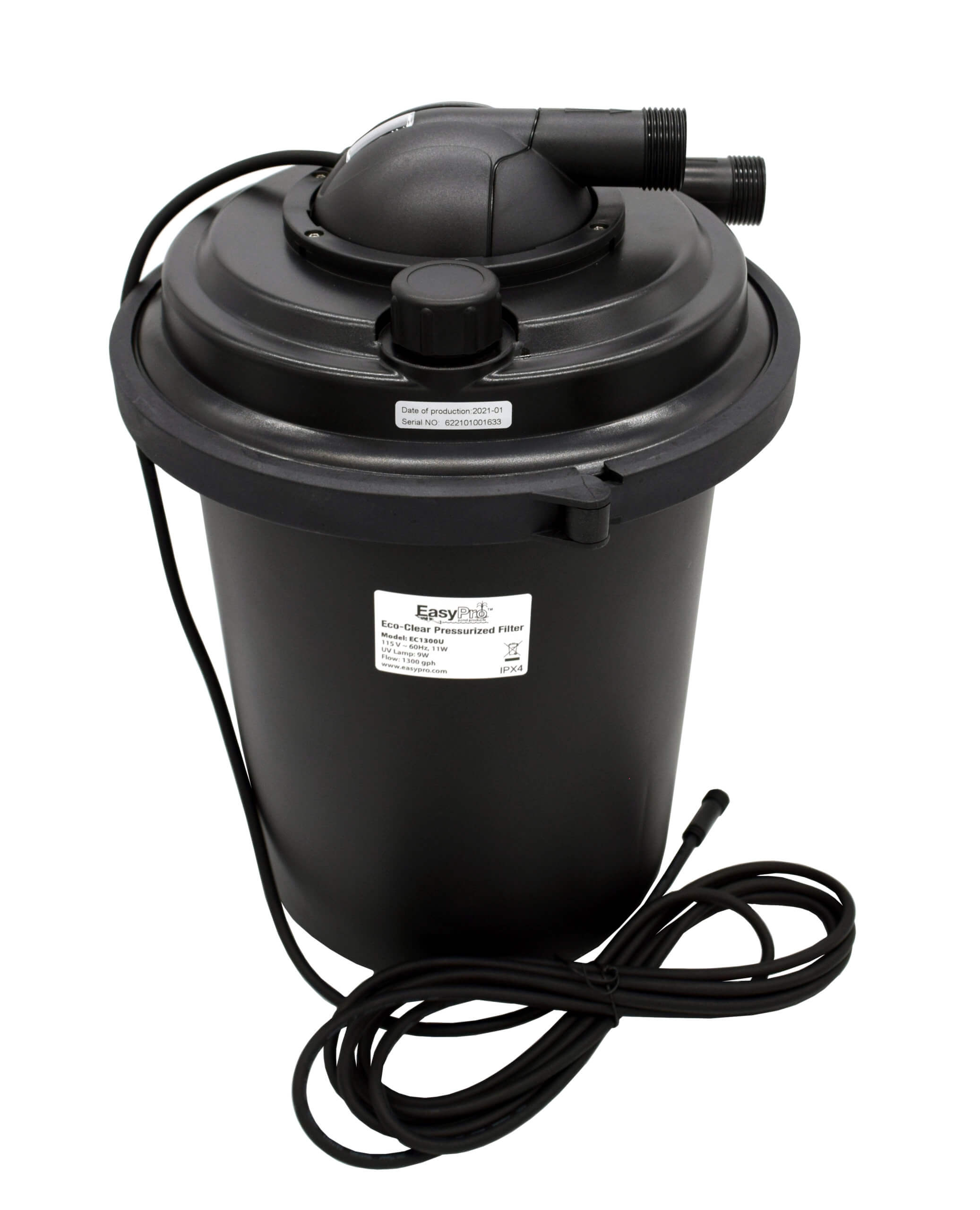 EasyPro Eco-Clear Pressurized Filter 1300 gph with 9 watt UV