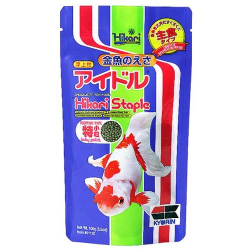 Hikari Staple Koi & Goldfish Food - Floating, Baby Pellets, 3.5 Ounces