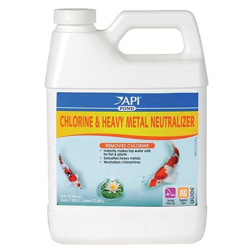 API Pond Chlorine & Heavy Metal Neutralizer, 32 Ounces
