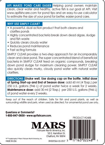 API Pond Simply Clear, 16 Ounces