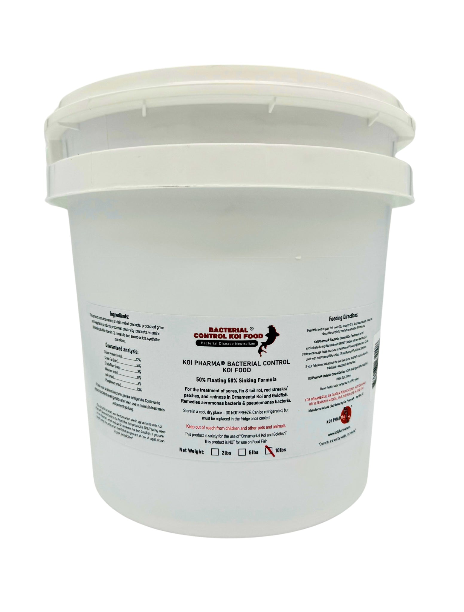 Bacterial Control Koi Food by KOI PHARMA® - Bacterial Disease Neutralizer