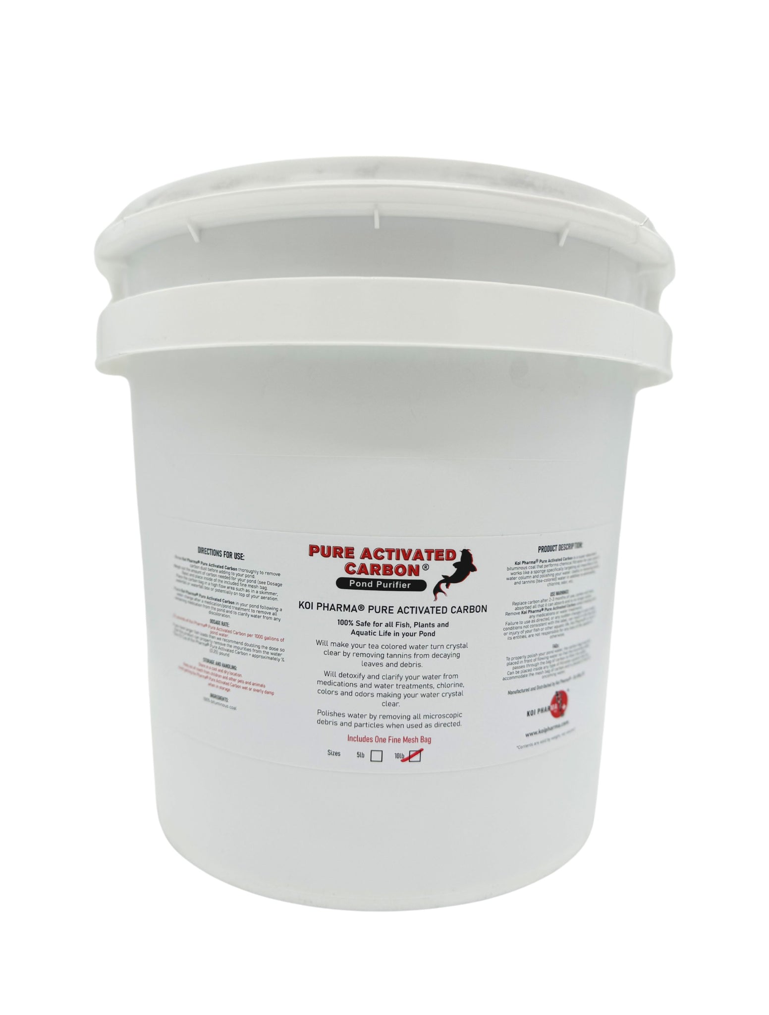 KOI PHARMA® Pure Activated Carbon Pond Purifier - Crystal Clear Water Solution