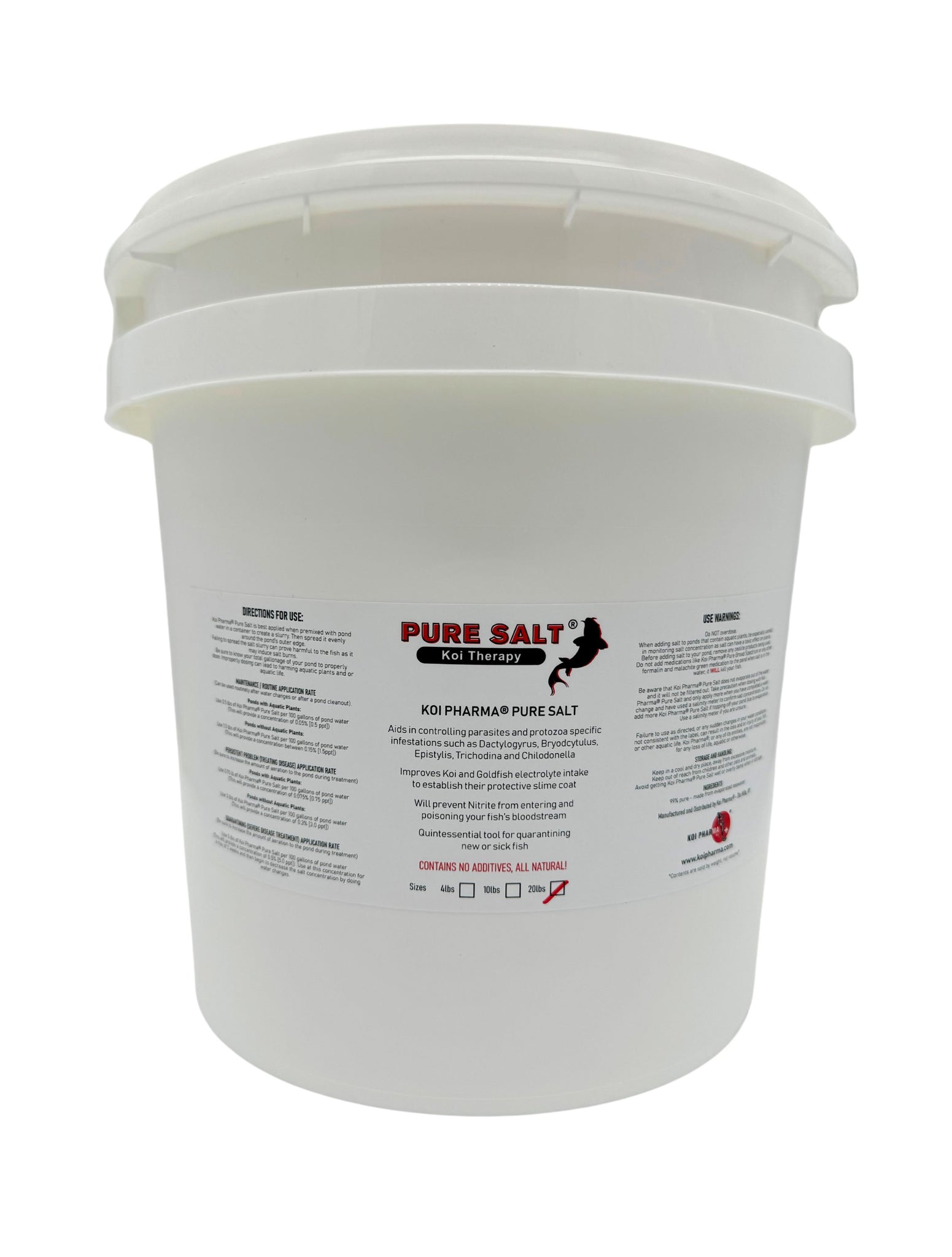 Pure Salt Koi Therapy - All-Natural Parasite and Protozoa Control Koi Salt Treatment
