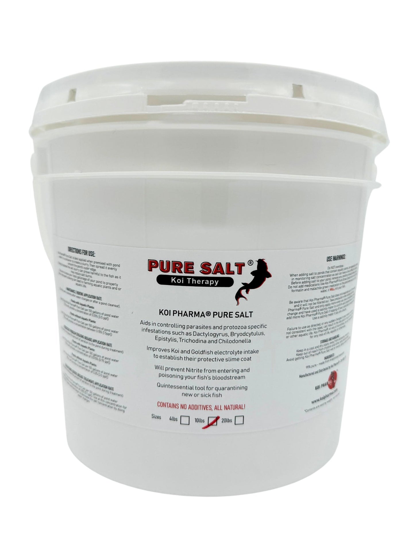 Pure Salt Koi Therapy - All-Natural Parasite and Protozoa Control Koi Salt Treatment