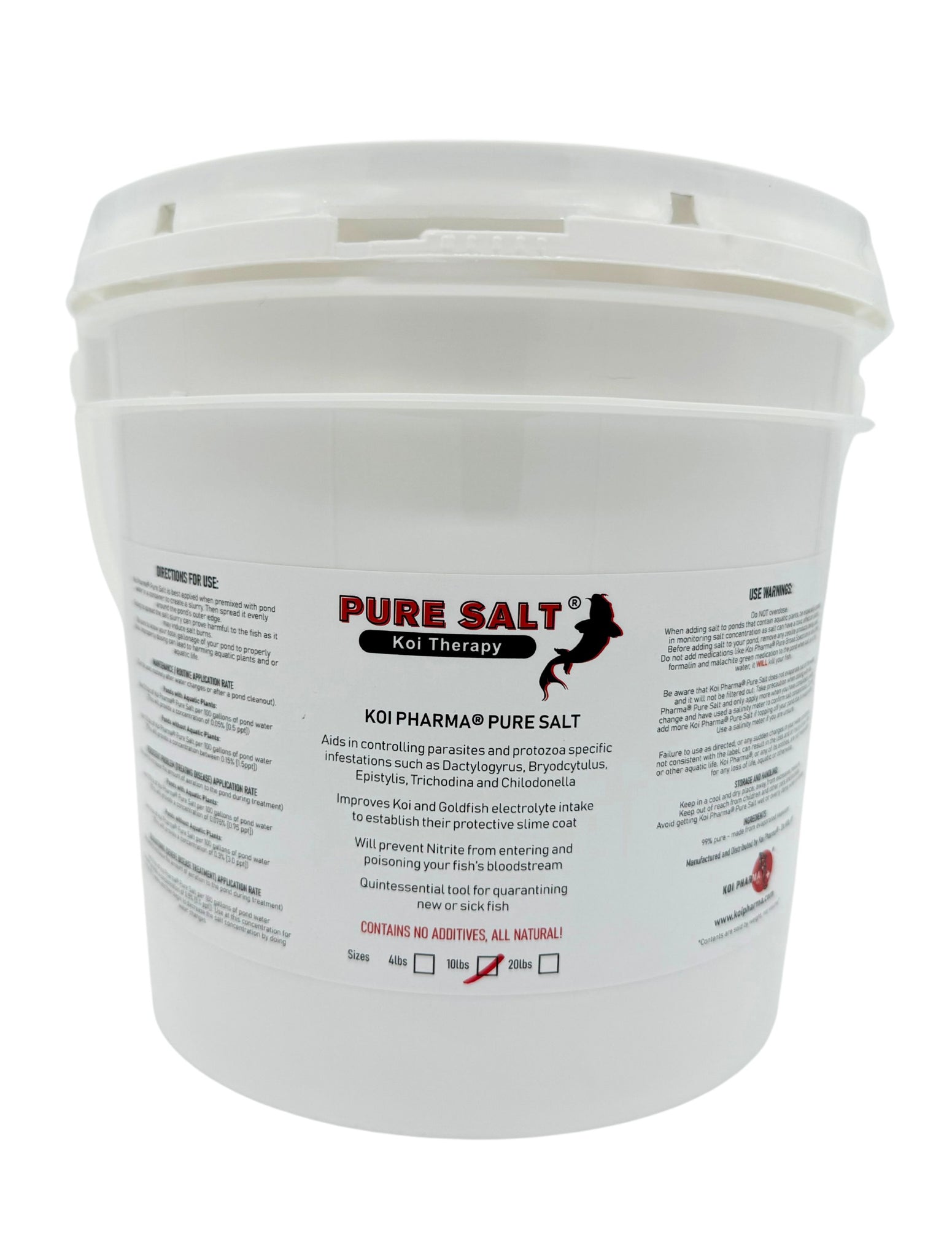 Pure Salt Koi Therapy - All-Natural Parasite and Protozoa Control Koi Salt Treatment