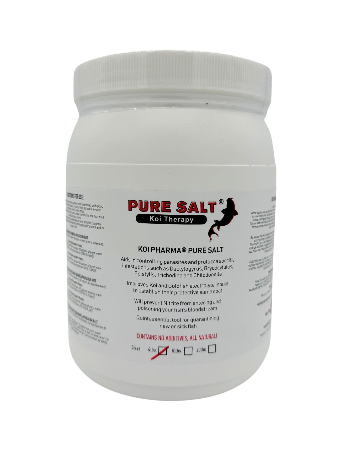 Pure Salt Koi Therapy - All-Natural Parasite and Protozoa Control Koi Salt Treatment