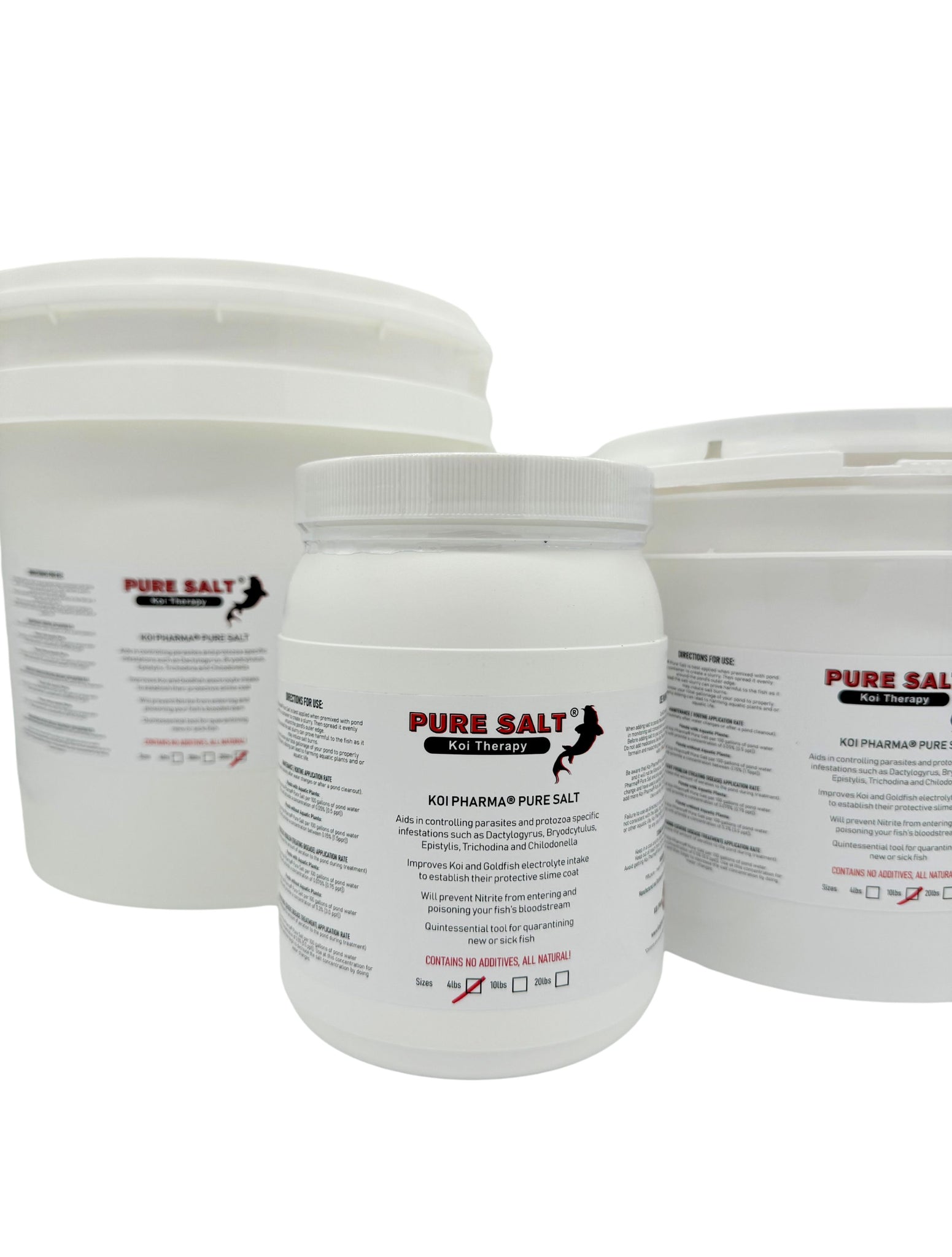 Pure Salt Koi Therapy - All-Natural Parasite and Protozoa Control Koi Salt Treatment