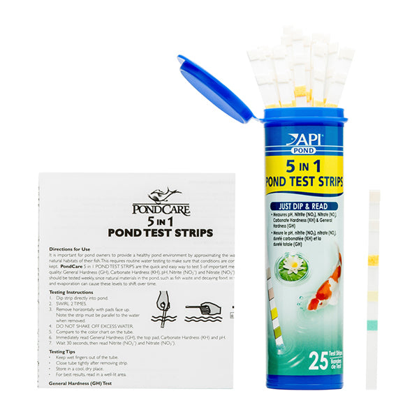API Pond 5 in 1 Pond Test Strips 25count