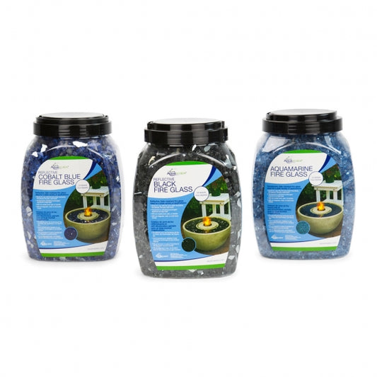 1/4" Reflective Black Fire Glass - 10Lb/4.5Kg
