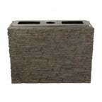 Straight Stacked Slate Wall Base