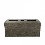 Straight Stacked Slate Wall Base