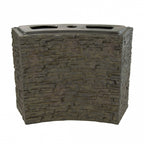 Curved Stacked Slate Wall