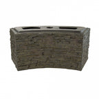 Curved Stacked Slate Wall