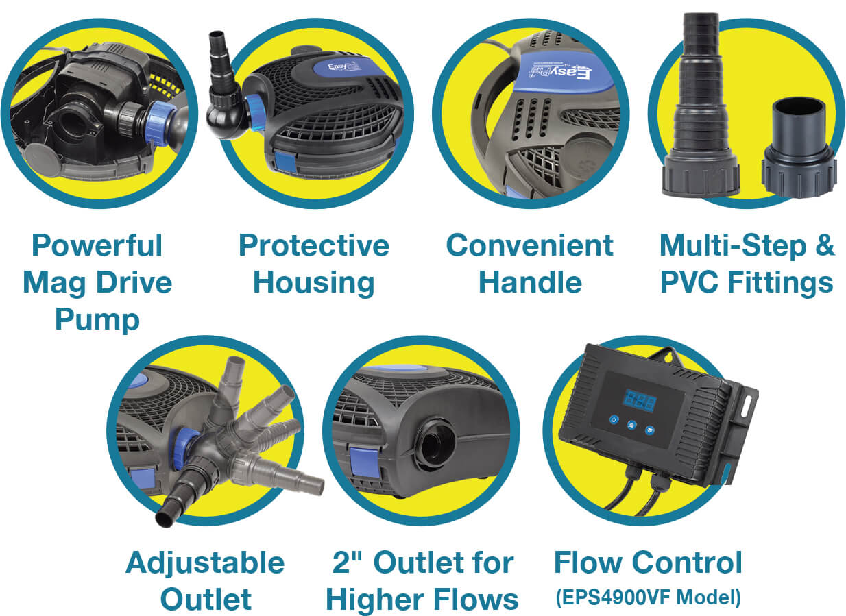 EasyPro Eco-Clear Submersible Pond Pump – 4850 gph