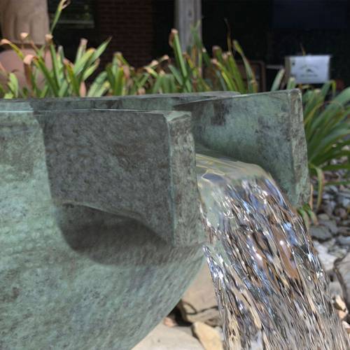 Atlantic 30" Hammered Brass Bowl - 4" Spillway