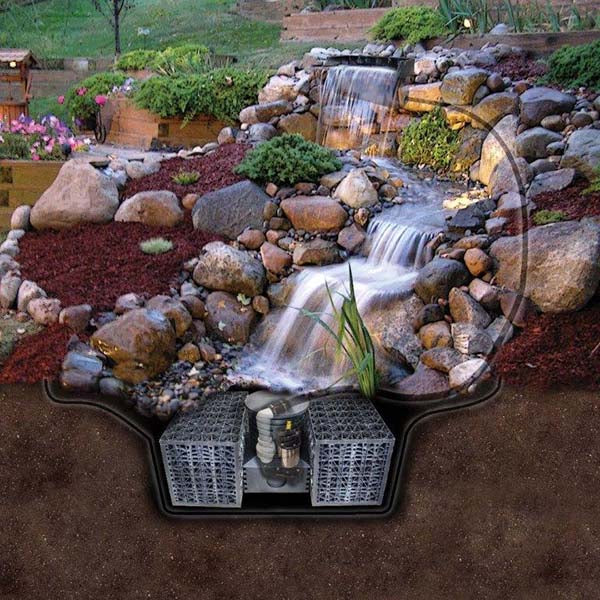 EasyPro JAF2 Just-A-Falls PRO-Series Medium Waterfall Kit - 34" Spillway - 11' Stream